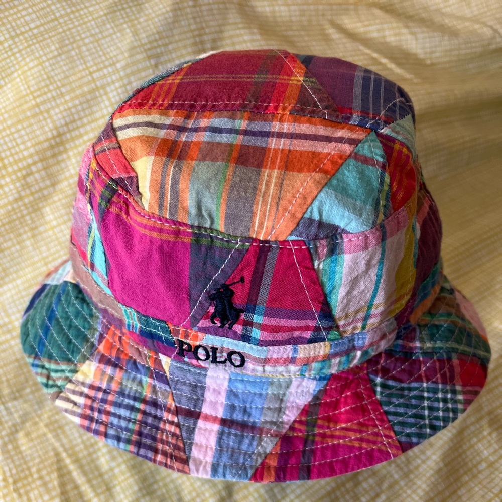 Polo Ralph Lauren Madras Bucket Hat l Patchwork